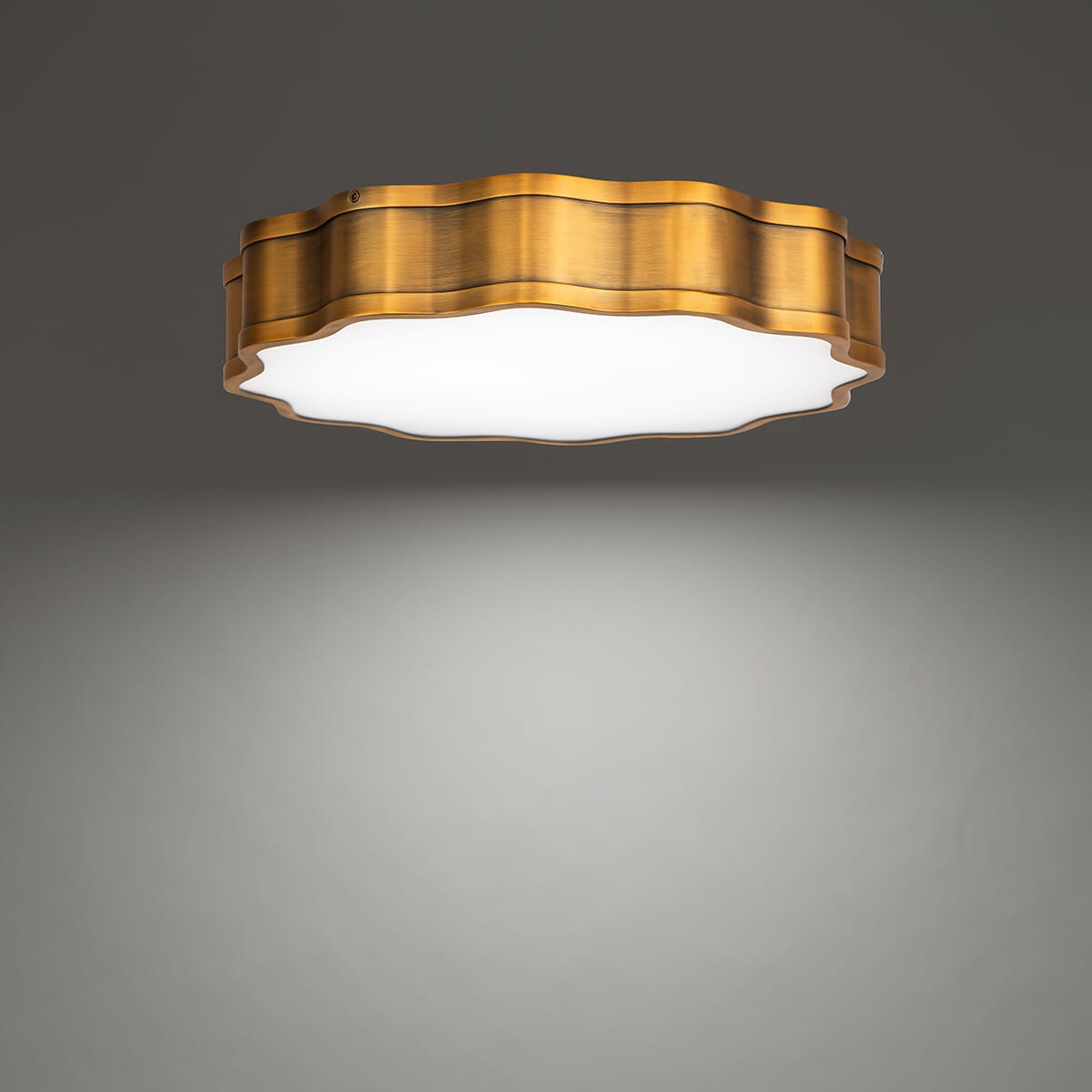 WAC Vaughan 3000K Ceiling Light in Aged Brass - FM-67116-AB