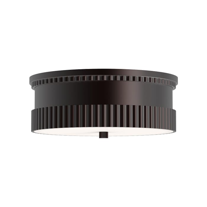 Rue 3-Light Flush Mount in Warm Bronze Rue 3-Light Flush Mount in Warm Bronze