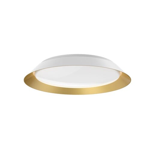 Kuzco Jasper Ceiling Light in White with Gold