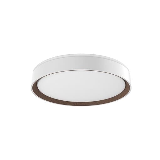 Kuzco Essex Ceiling Light in White with Walnut