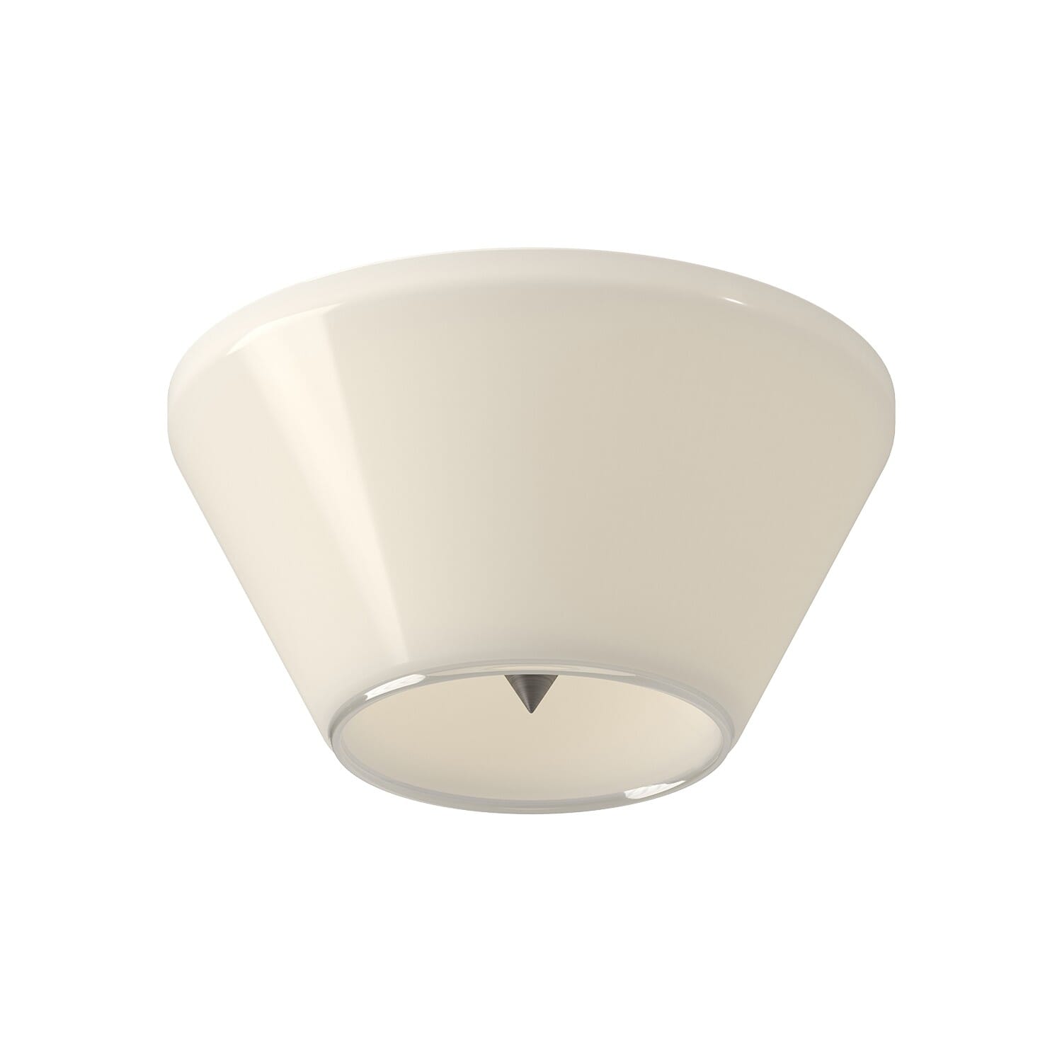 Brushed Nickel Glossy Opal Glass LED Flush Mount from the Holt Collection