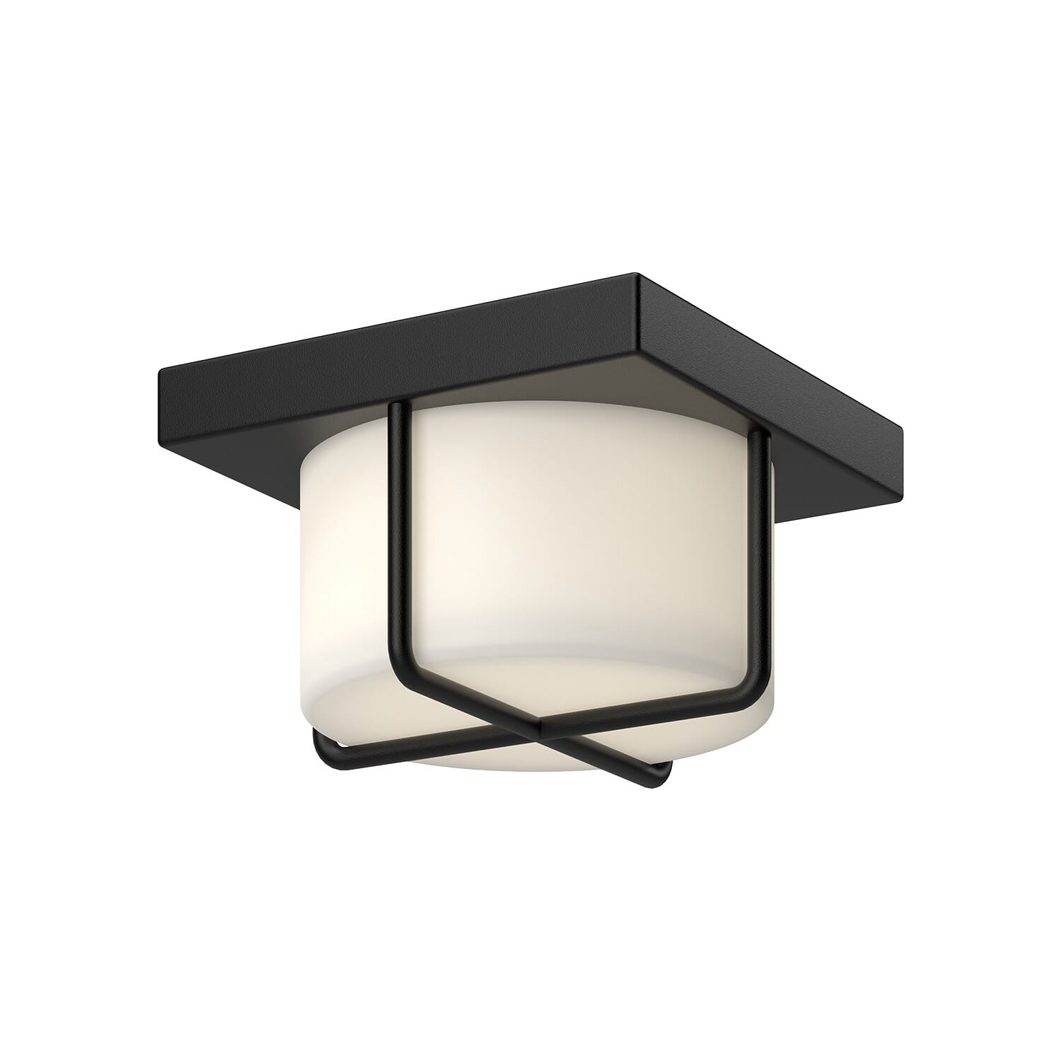 Black Opal Glass LED Flush Mount from the Regalo Collection