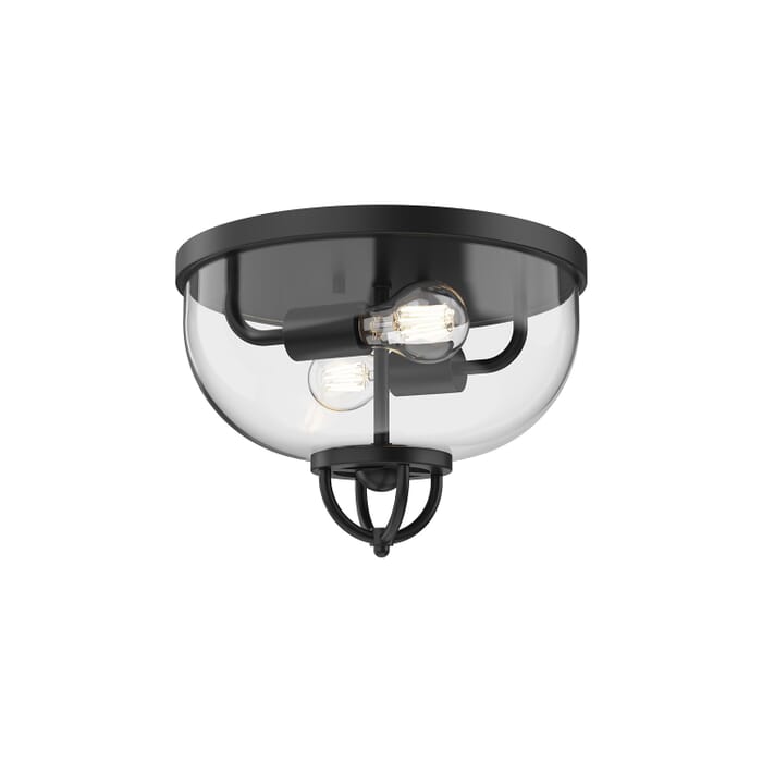 Lancaster 2-Light Flush Mount in Matte Black Lancaster 2-Light Flush Mount in Matte Black