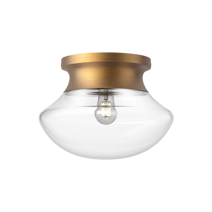 Marcel 1-Light Flush Mount in Aged Gold Marcel 1-Light Flush Mount in Aged Gold