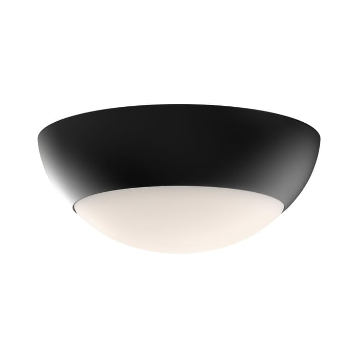 Rubio 2-Light Flush Mount in Matte Black with Opal Glass Rubio 2-Light Flush Mount in Matte Black with Opal Glass