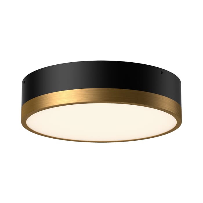 Brisbane 3-Light Flush Mount in Aged Gold with Matte Black Brisbane 3-Light Flush Mount in Aged Gold with Matte Black