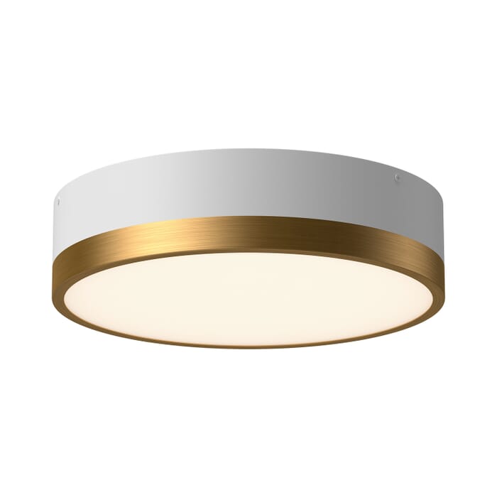Brisbane 3-Light Flush Mount in Aged Gold with White Brisbane 3-Light Flush Mount in Aged Gold with White