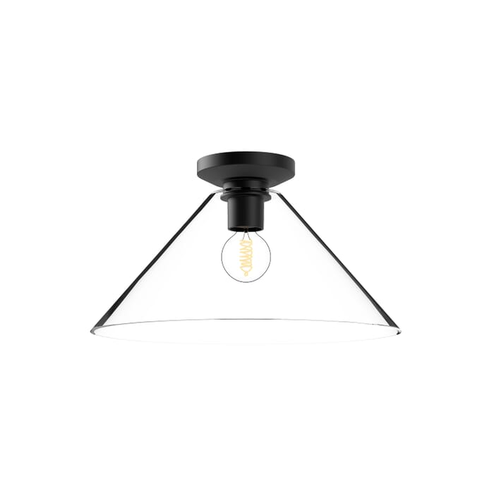 Salem 1-Light Flush Mount in Matte Black with Clear Glass Salem 1-Light Flush Mount in Matte Black with Clear Glass