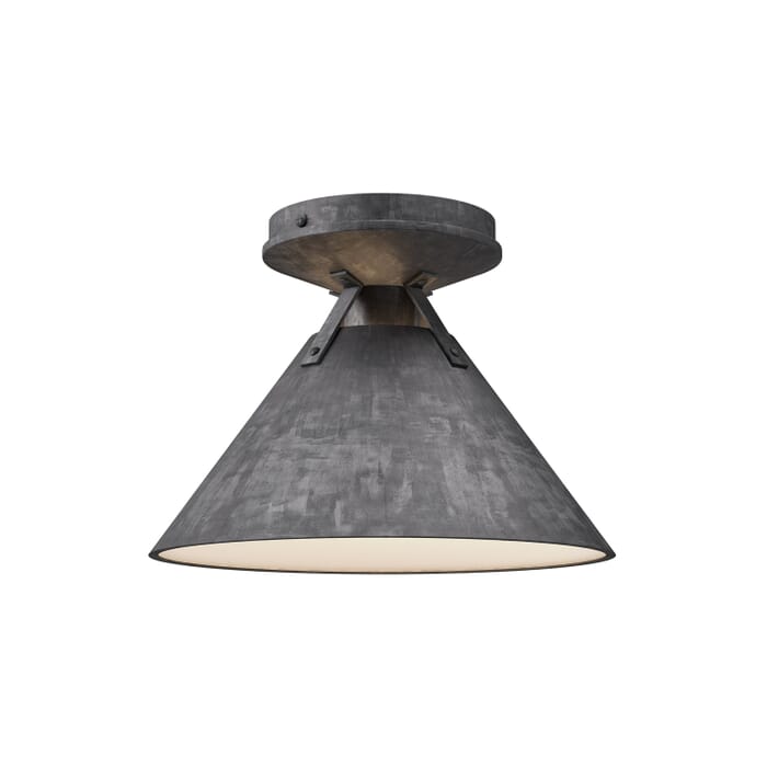 Archer 1-Light Flush Mount in Steel Archer 1-Light Flush Mount in Steel