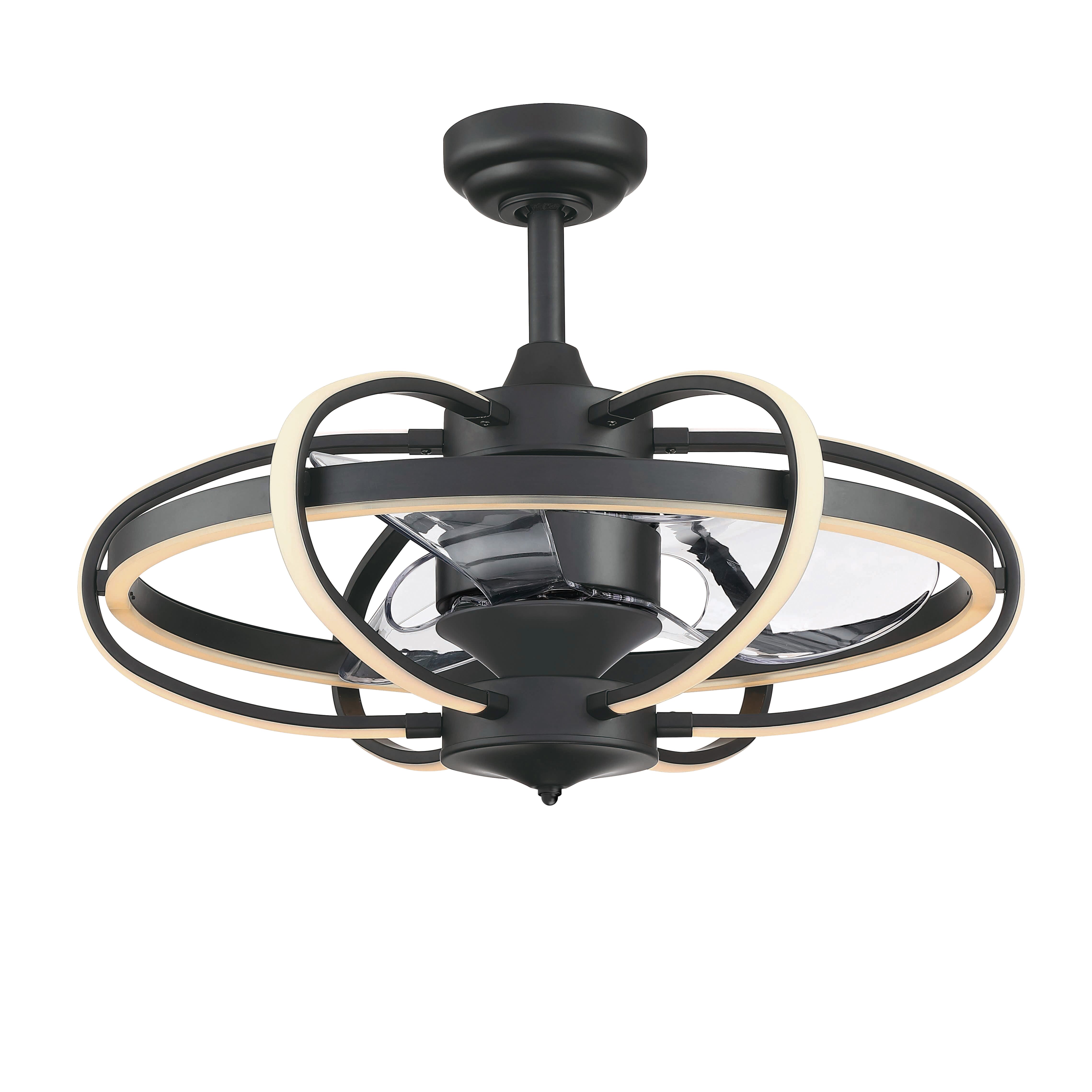 Fanimation Obvi 6-Light 22" LED Indoor Ceiling Fan in Black