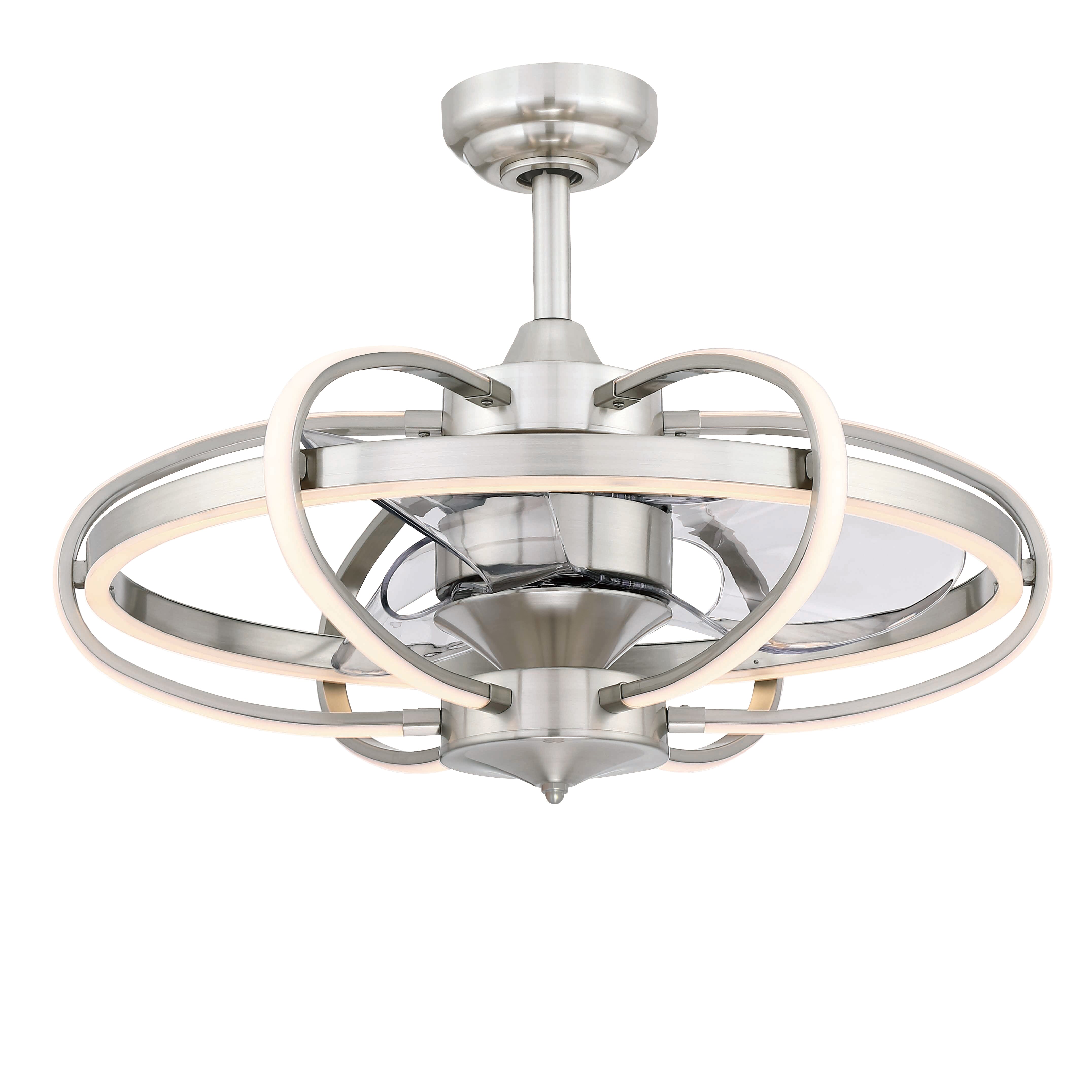 Fanimation Obvi 6-Light 22" LED Indoor Ceiling Fan in Brushed Nickel