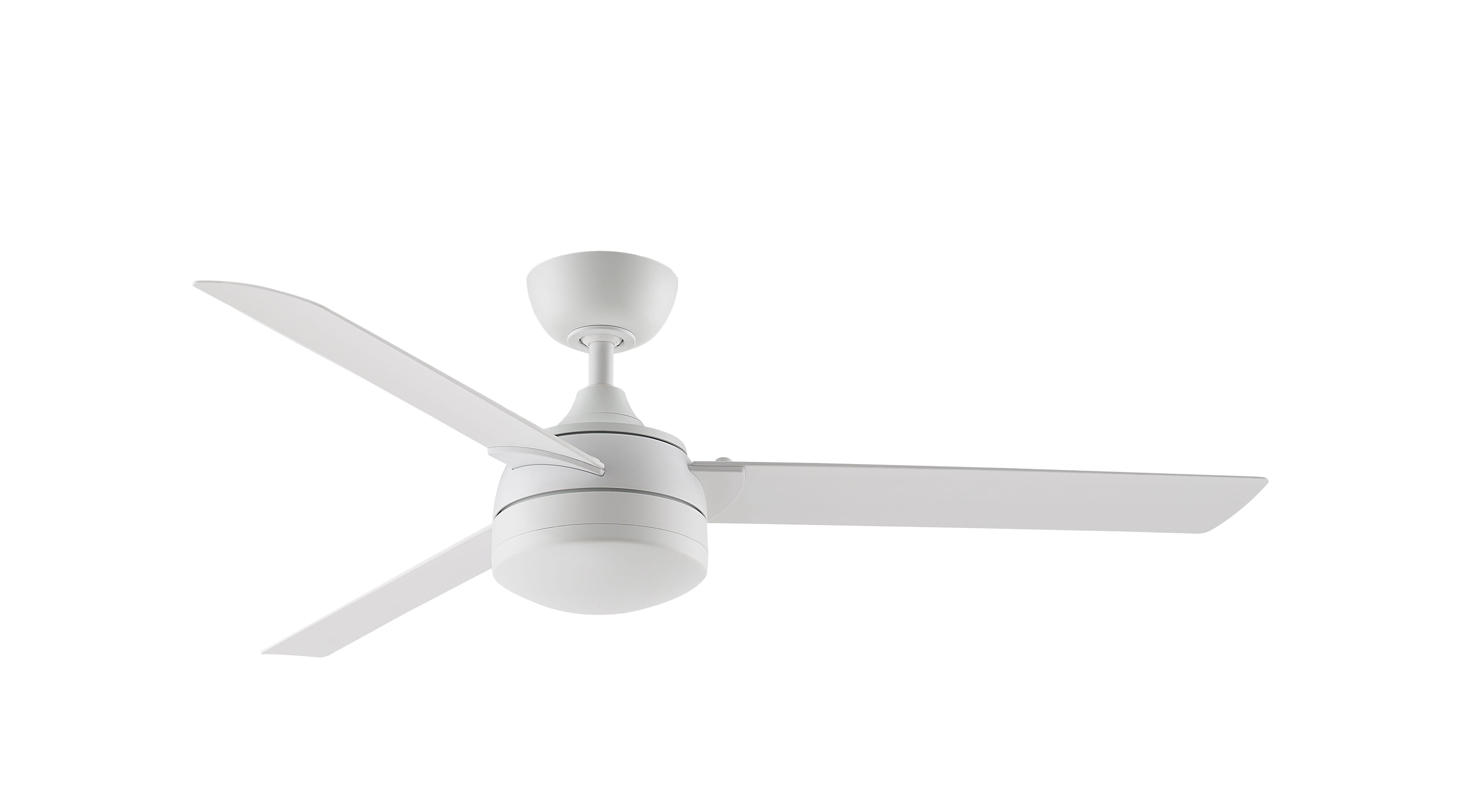 Fanimation Xeno Wet 56" LED Indoor/Outdoor Ceiling Fan in Matte White with Opal Frosted Glass