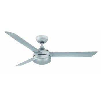 Fanimation Xeno Wet 56" LED Indoor/Outdoor Ceiling Fan in Silver with Opal Frosted Glass