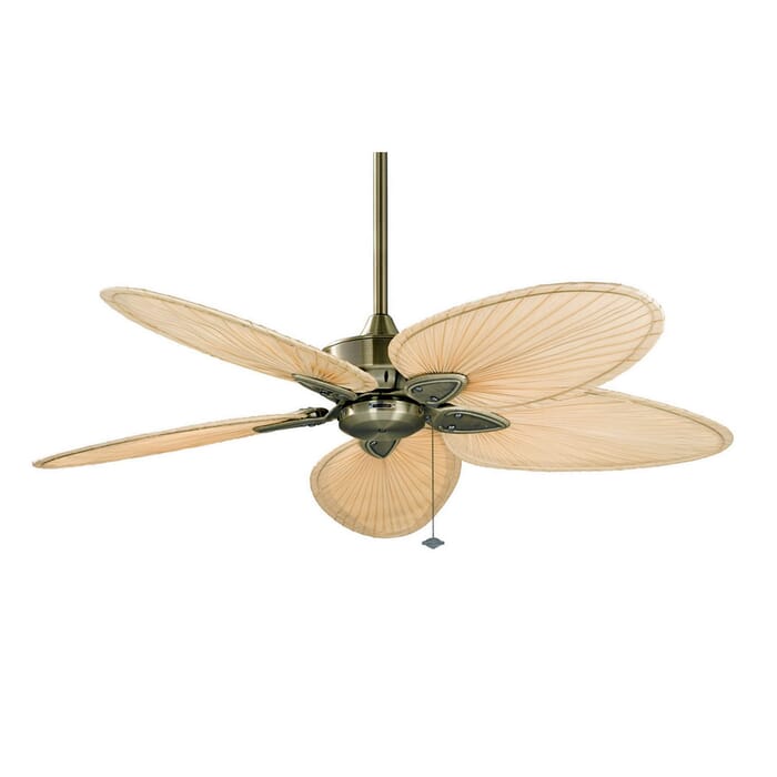 Fanimation 52" Windpointe Indoor Ceiling Fan in Brass w/Palm Blades Fanimation 52" Windpointe Indoor Ceiling Fan in Brass w/Palm Blades
