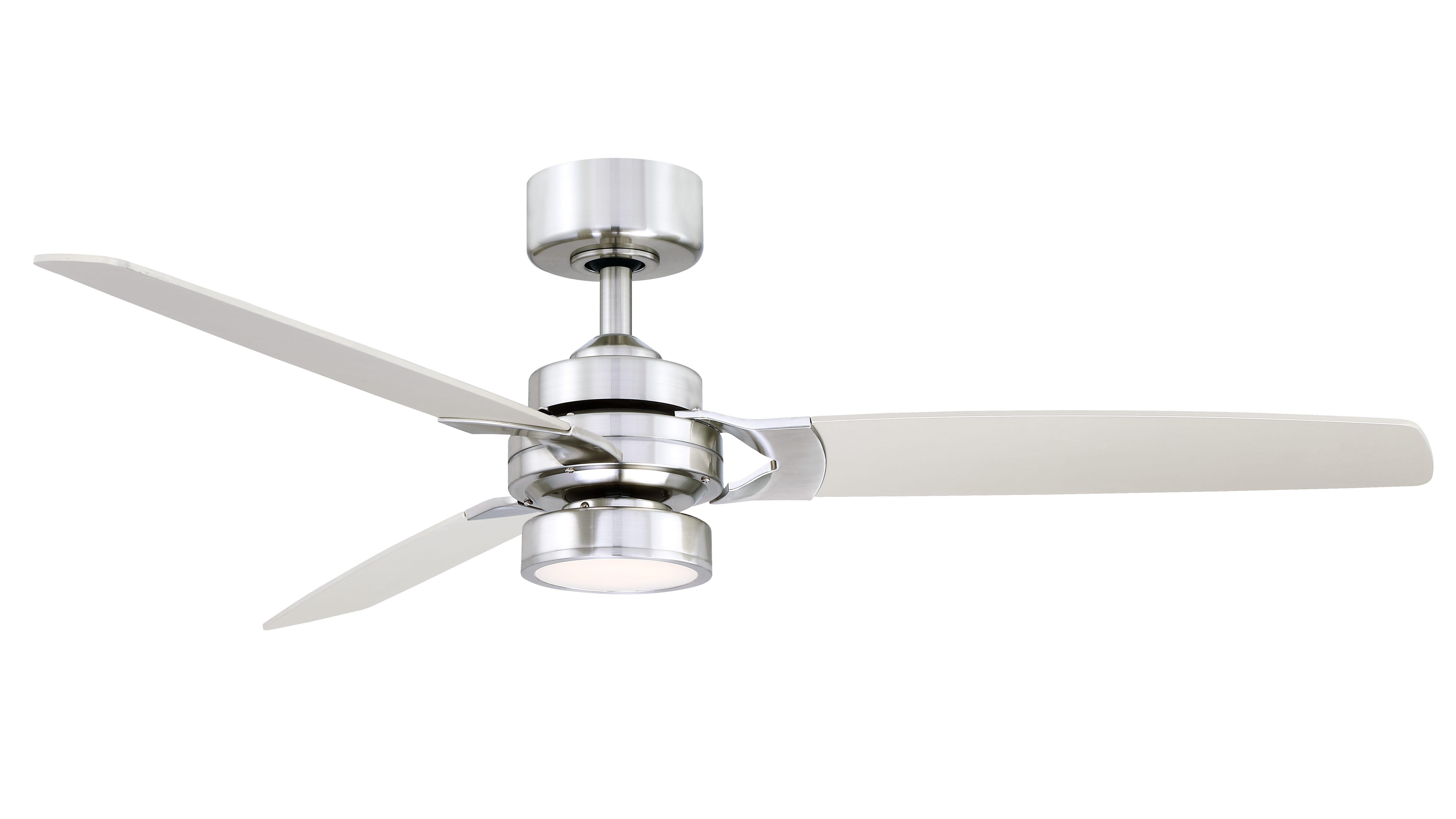 Fanimation Amped 52" LED Indoor Ceiling Fan in Brushed Nickel with Opal Frosted Glass