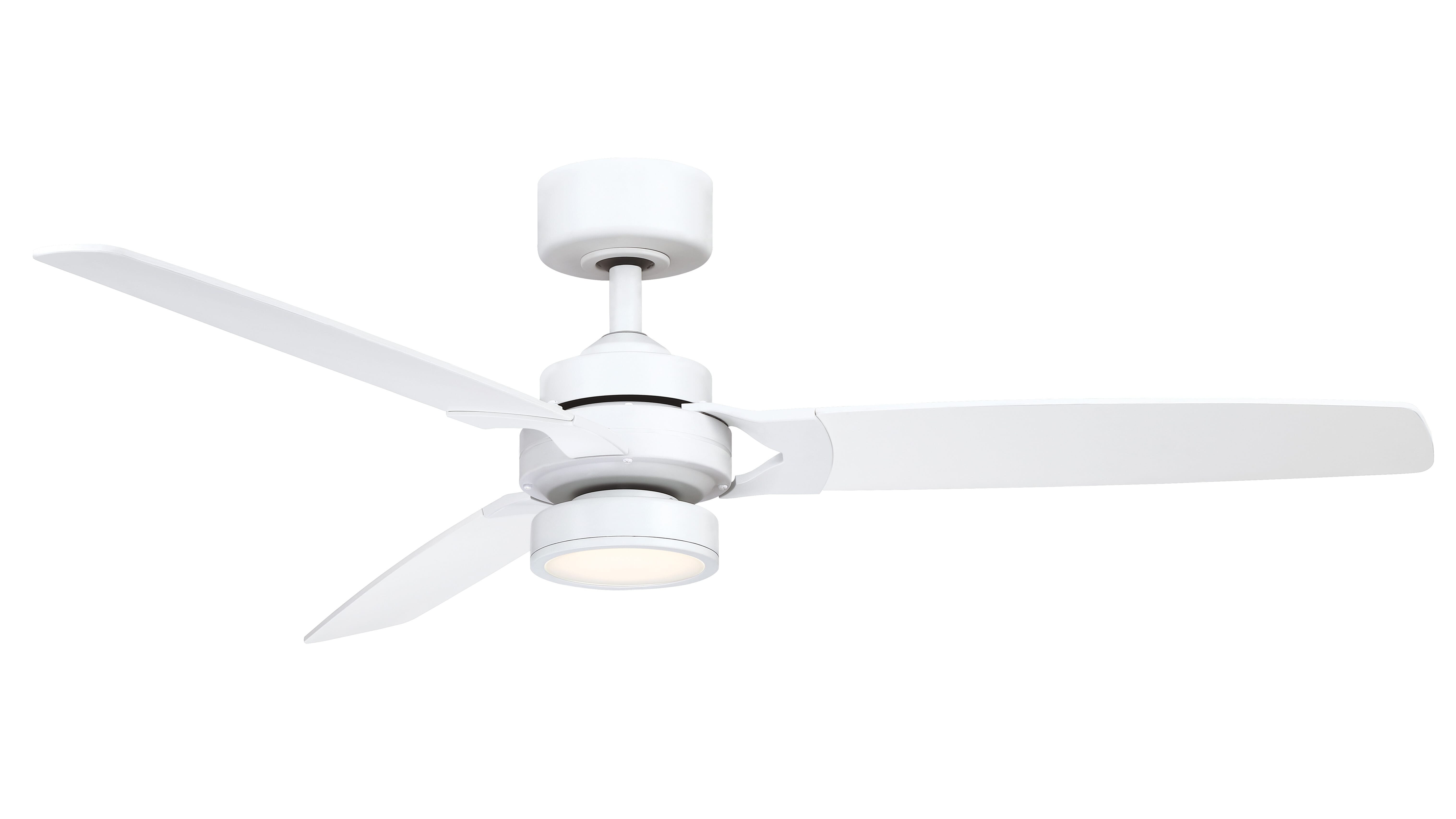 Fanimation Amped 52" LED Indoor Ceiling Fan in Matte White with Opal Frosted Glass