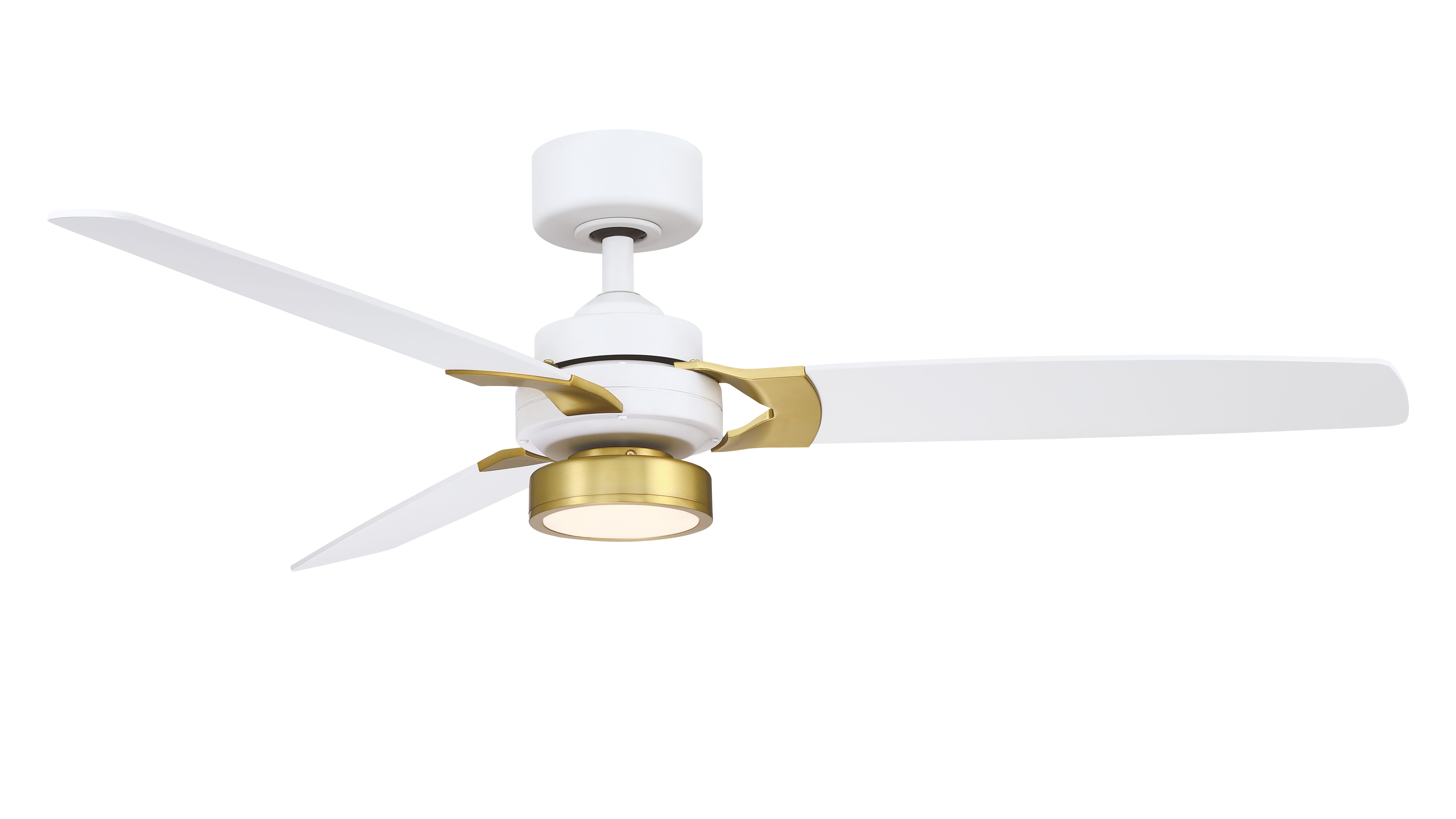 Fanimation Amped 52" LED Indoor Ceiling Fan in Matte White with Opal Frosted Glass