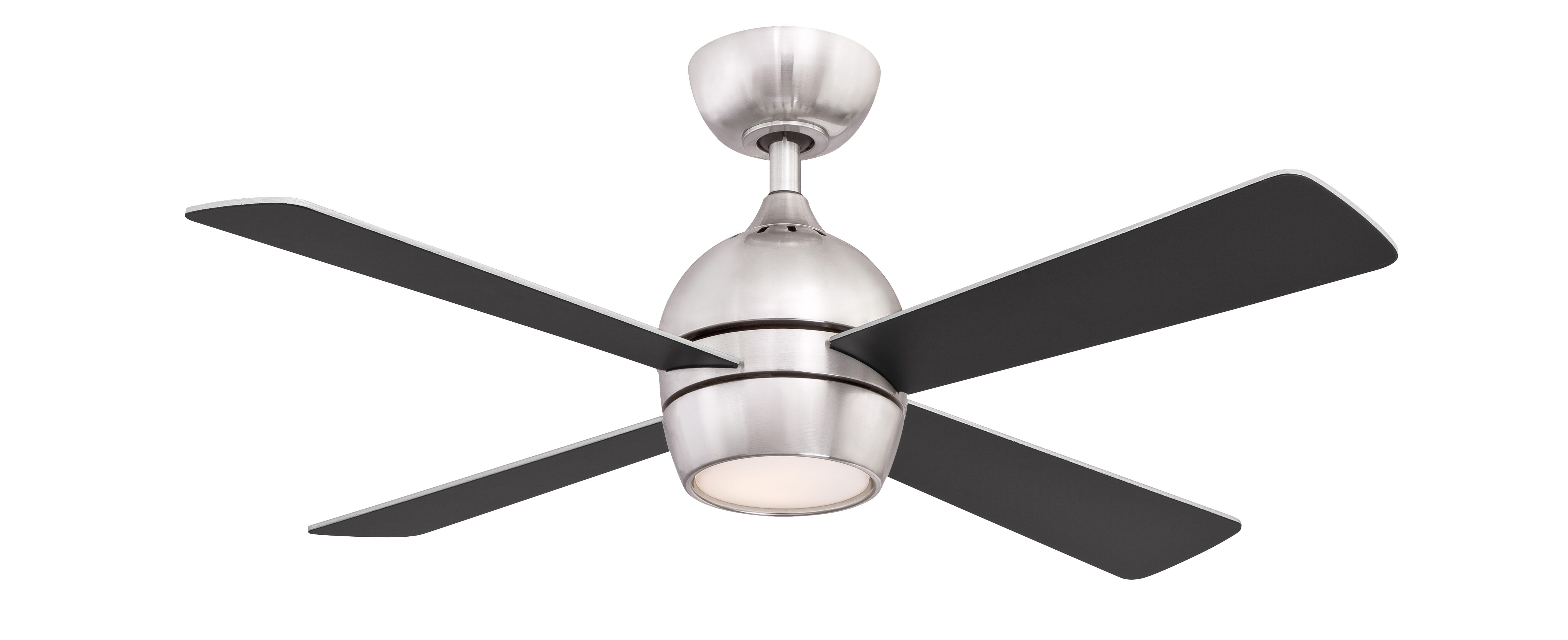 Fanimation Kwad 44" LED Indoor Ceiling Fan in Brushed Nickel with Opal Frosted Glass - FP7644BN