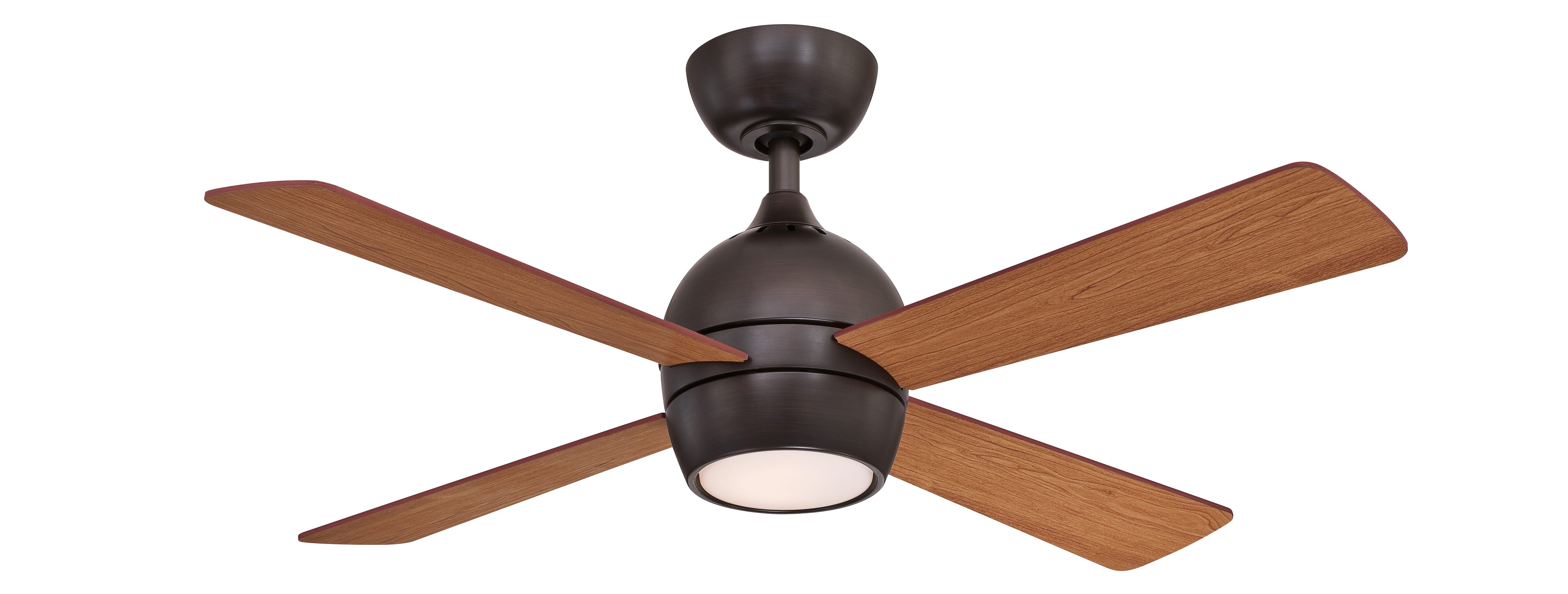 Fanimation Kwad 44" LED Indoor Ceiling Fan in Dark Bronze with Opal Frosted Glass - FP7644DZ