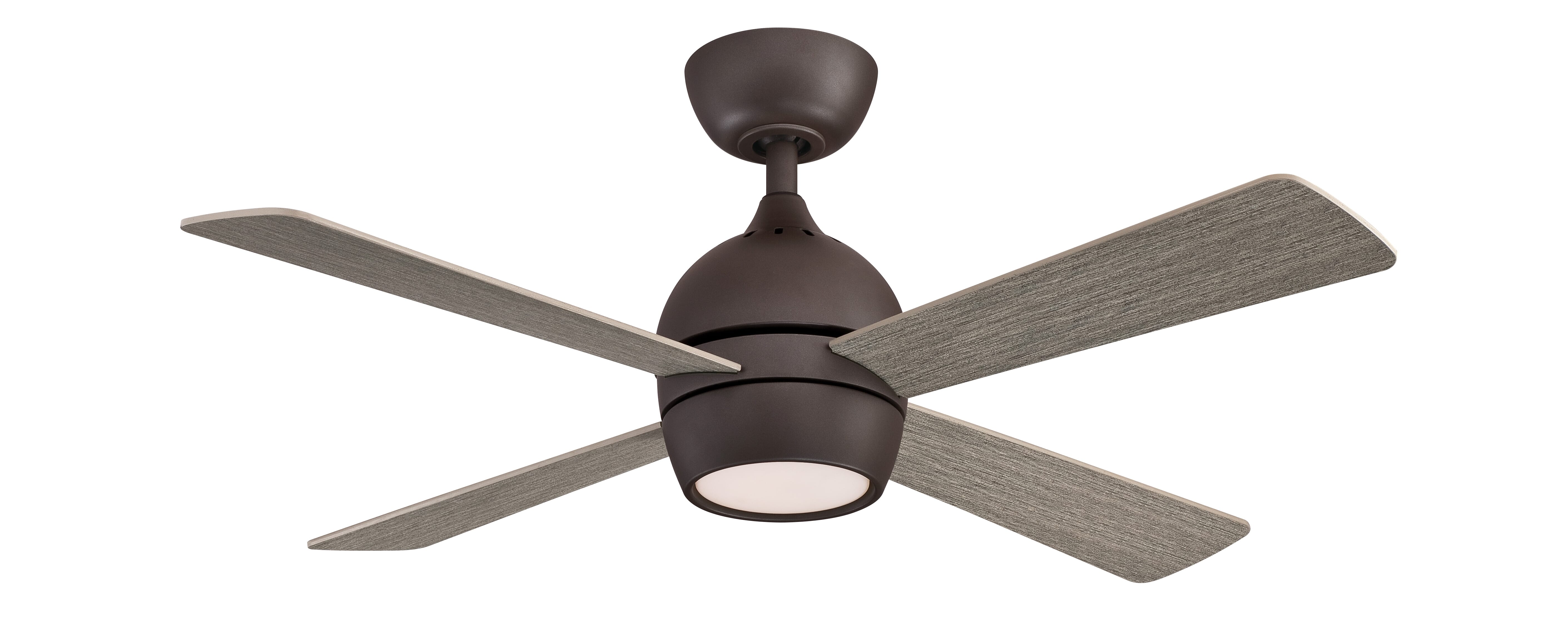 Fanimation Kwad 44" LED Indoor Ceiling Fan in Matte Greige with Opal Frosted Glass - FP7644GR