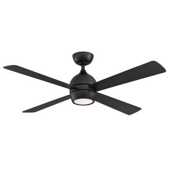 Fanimation Kwad 52" LED Indoor Ceiling Fan in Black with Opal Frosted Glass