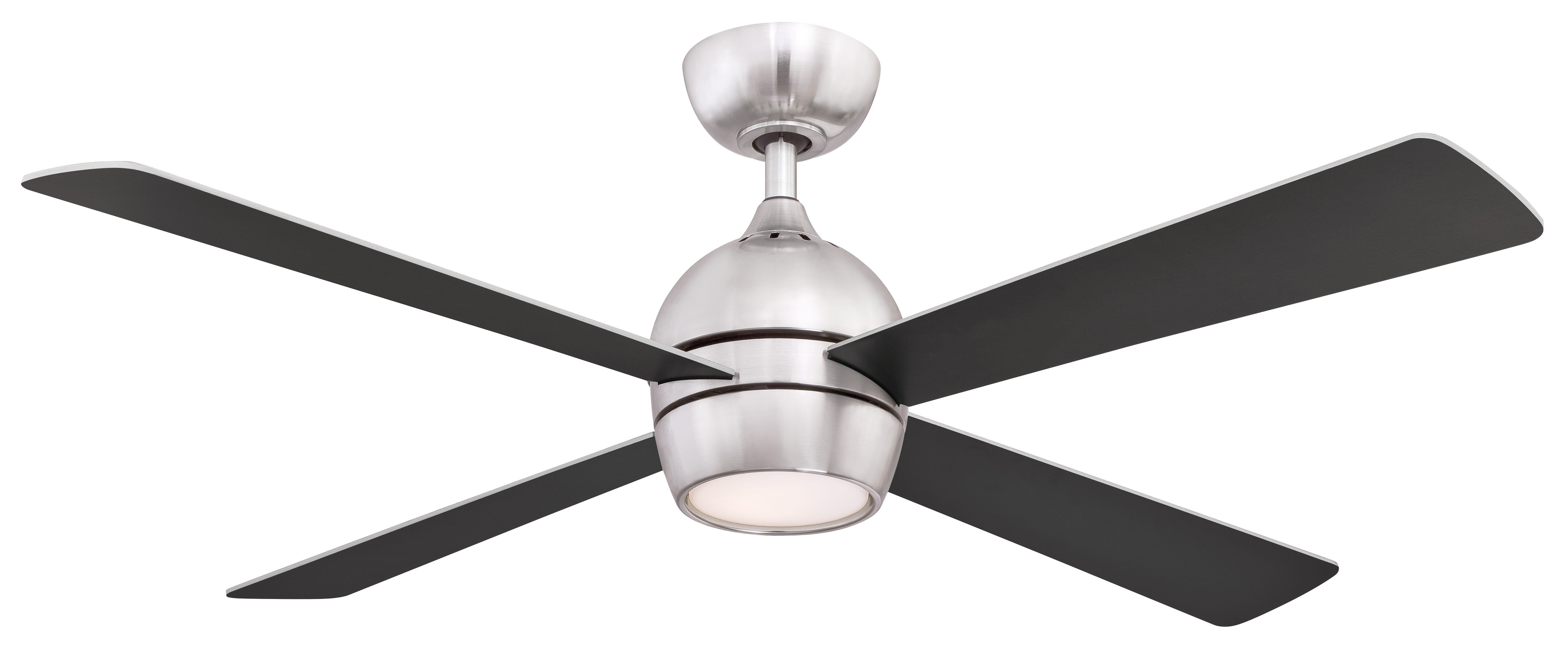 Fanimation Kwad 52" LED Indoor Ceiling Fan in Brushed Nickel with Opal Frosted Glass - FP7652BN