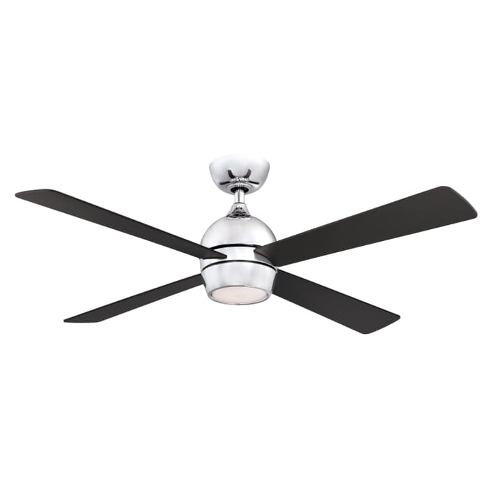 Fanimation Kwad 52" LED Indoor Ceiling Fan in Chrome with Opal Frosted Glass Fanimation Kwad 52" LED Indoor Ceiling Fan in Chrome with Opal Frosted Glass