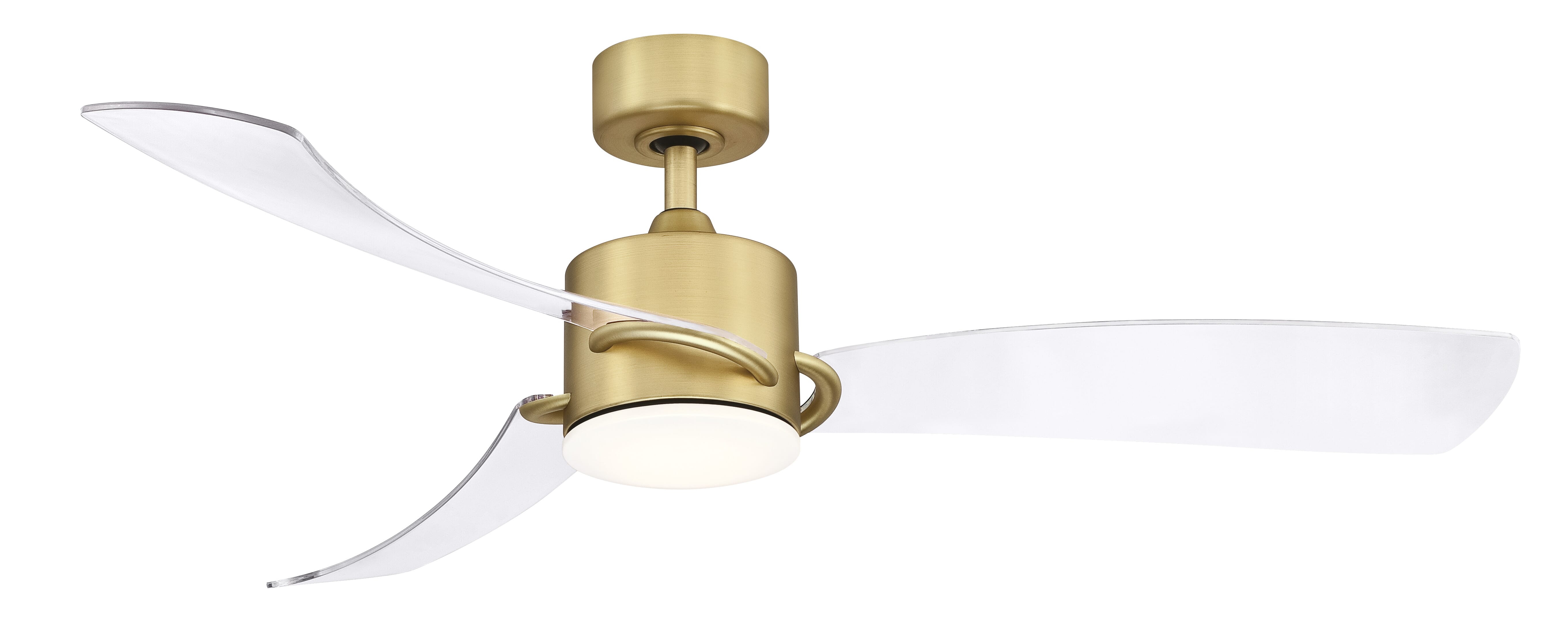 Fanimation SculptAire 52" LED Indoor Ceiling Fan in Brushed Satin Brass with Opal Frosted Glass - FP8511BS