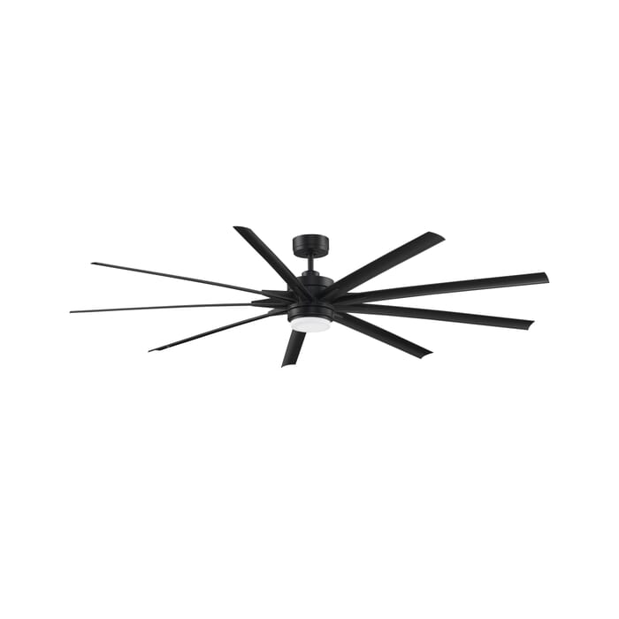 Fanimation Odyn 84" Indoor/Outdoor 9-Blade Ceiling Fan with Light in Black Fanimation Odyn 84" Indoor/Outdoor 9-Blade Ceiling Fan with Light in Black