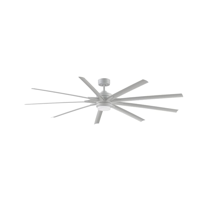 Fanimation Odyn 84" Indoor/Outdoor 9-Blade Ceiling Fan with Light in Matte White Fanimation Odyn 84" Indoor/Outdoor 9-Blade Ceiling Fan with Light in Matte White