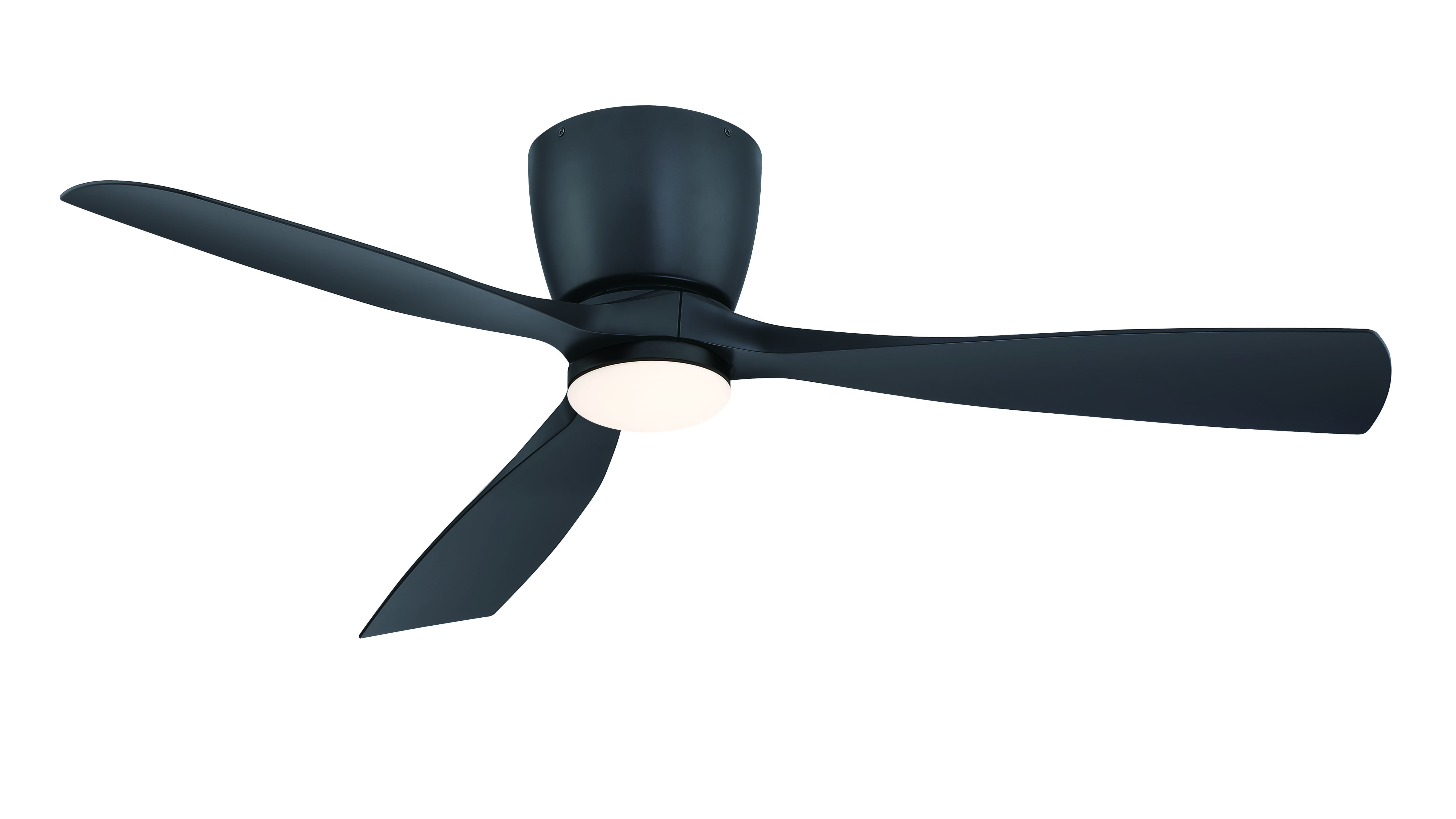 Fanimation Klinch 52" LED Indoor Ceiling Fan in Black with Opal Frosted Glass