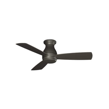 Fanimation Hugh 44" LED Indoor/Outdoor Flush Mount Ceiling Fan in Matte Greige with Opal Frosted Glass