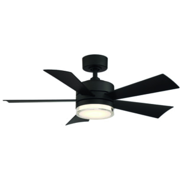 Indoor Outdoor Ceiling Fan, Matte Black Outdoor Ceiling Fan With Light