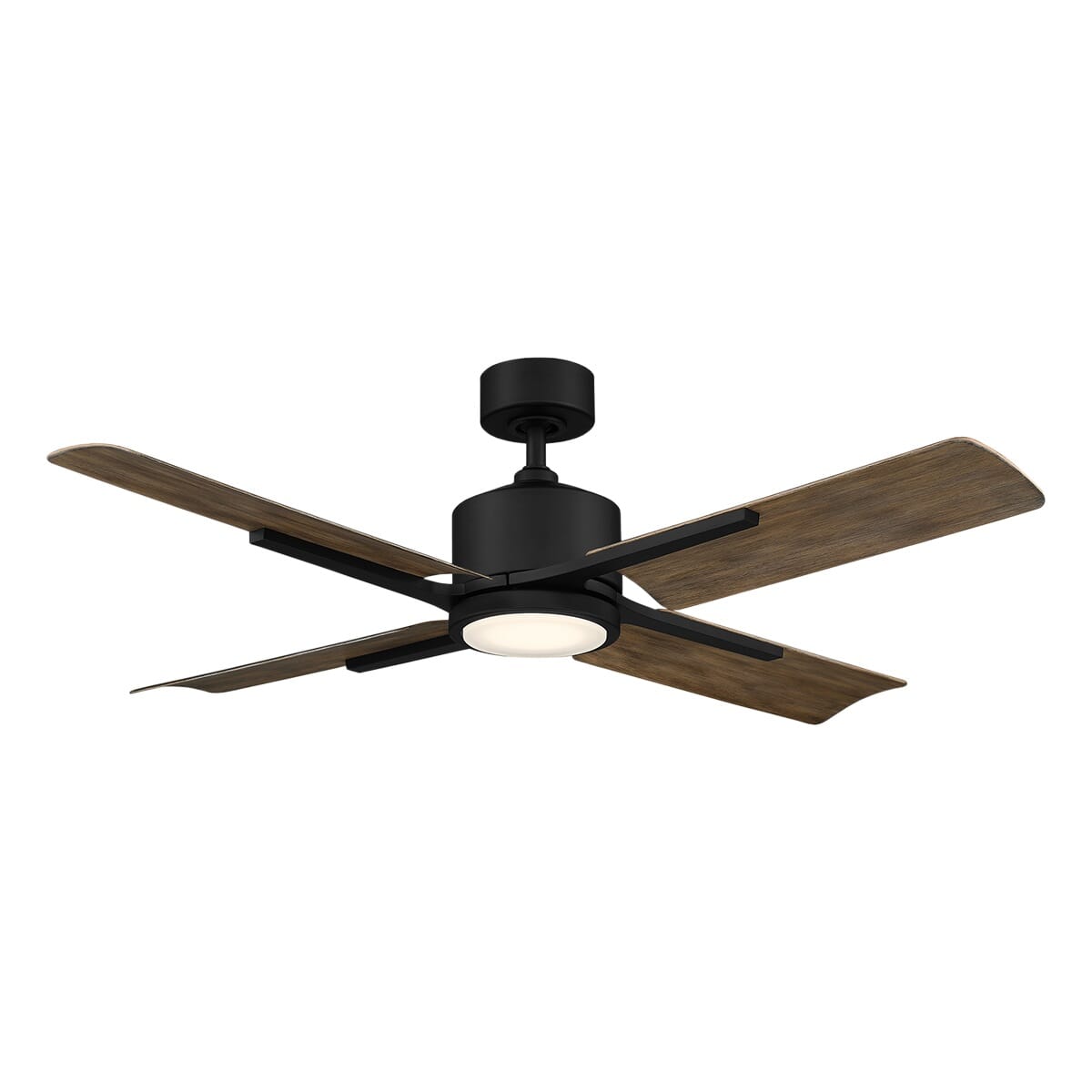 Modern Forms Cervantes Indoor and Outdoor Ceiling Fan in Matte Black and Barn Wood