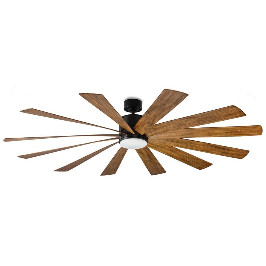 Modern Forms Windflower 80" Indoor/Outdoor Ceiling Fan in Matte Black