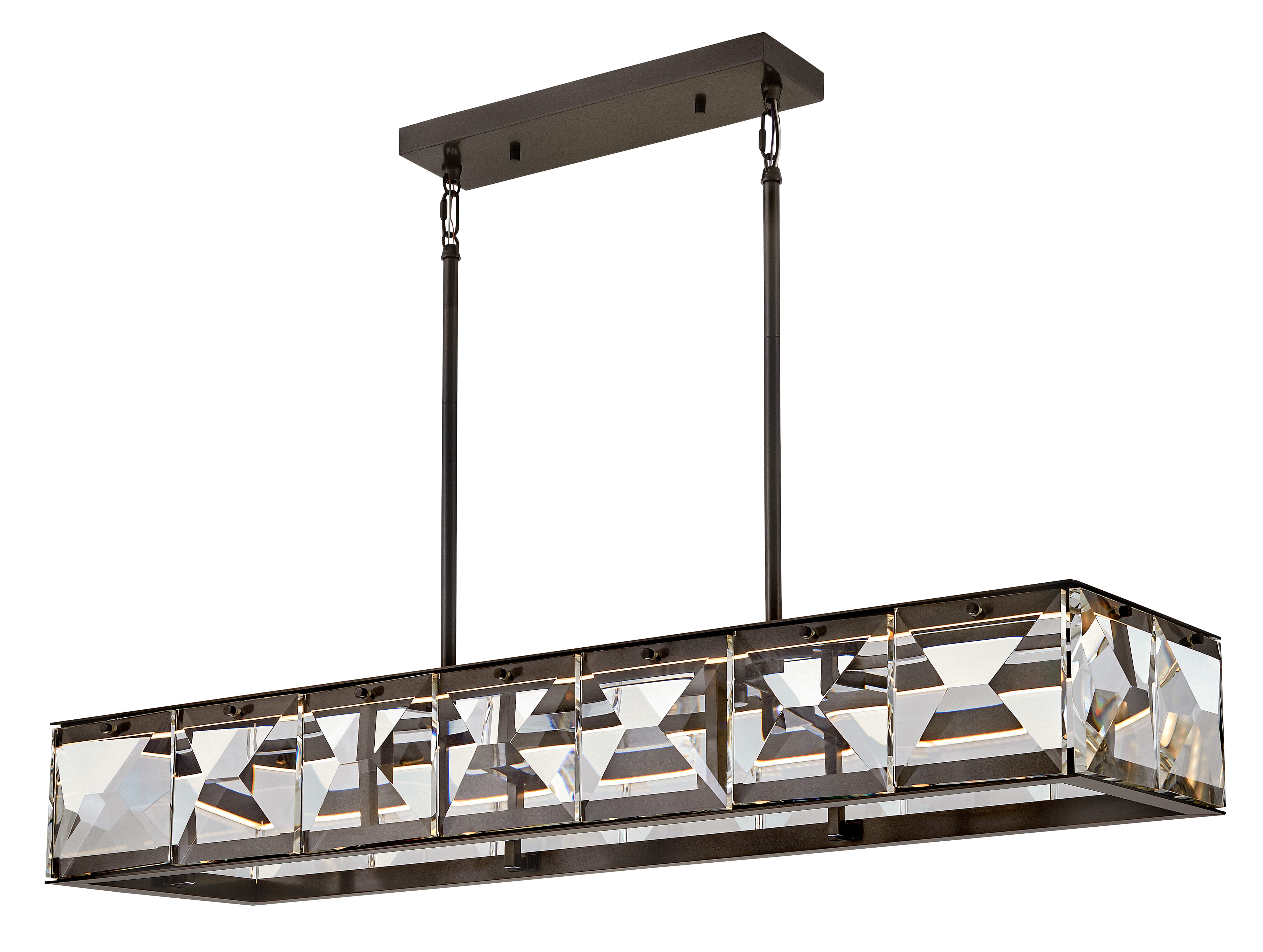 Black Oxide LED Linear Chandelier from the Jolie Collection