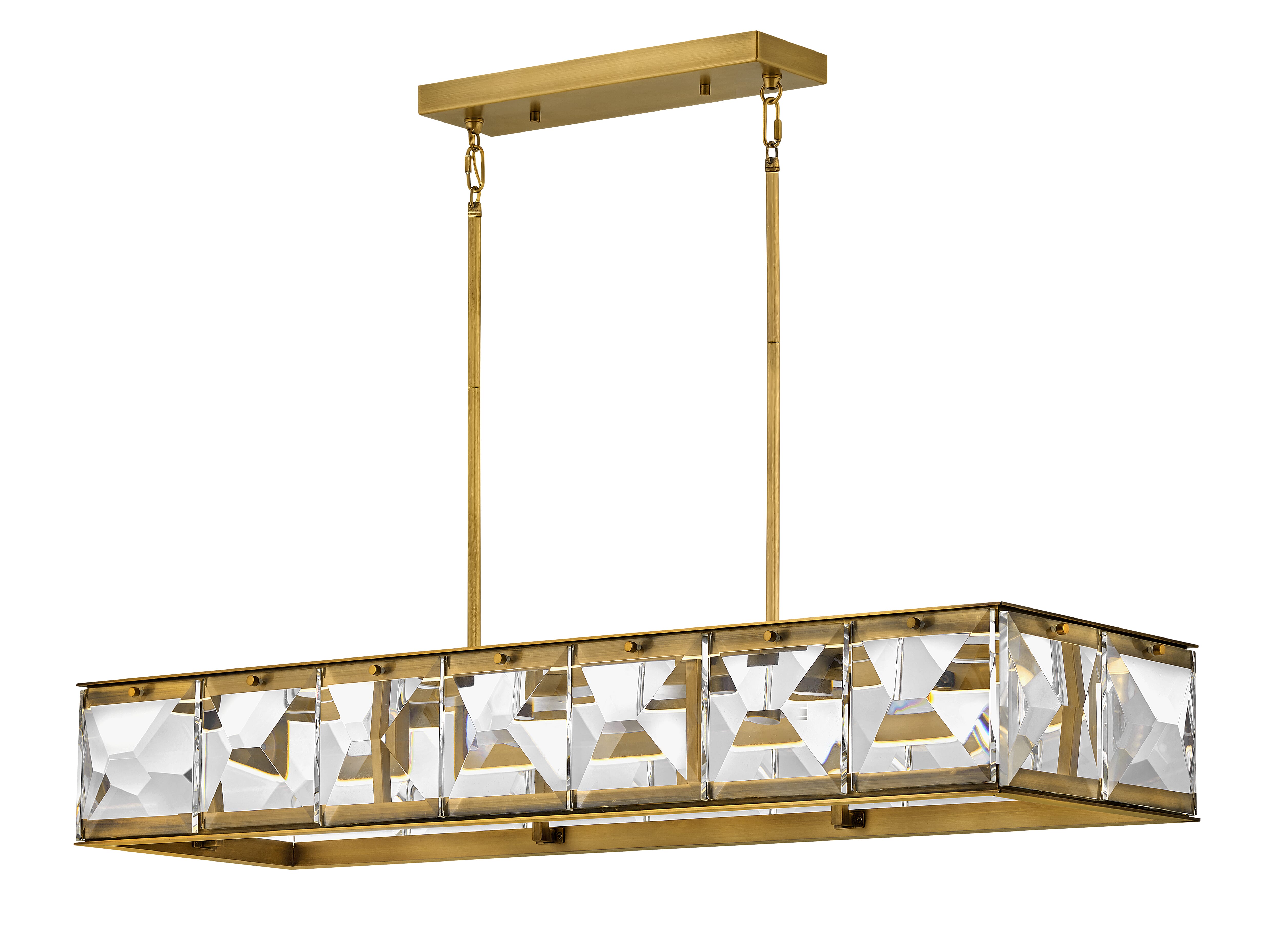 Heritage Brass LED Linear Pendant from the Jolie Collection