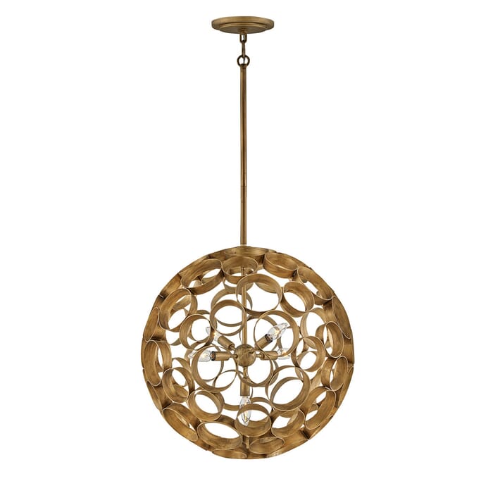 Fredrick Ramond Centric 4-Light Chandelier in Burnished Gold Fredrick Ramond Centric 4-Light Chandelier in Burnished Gold
