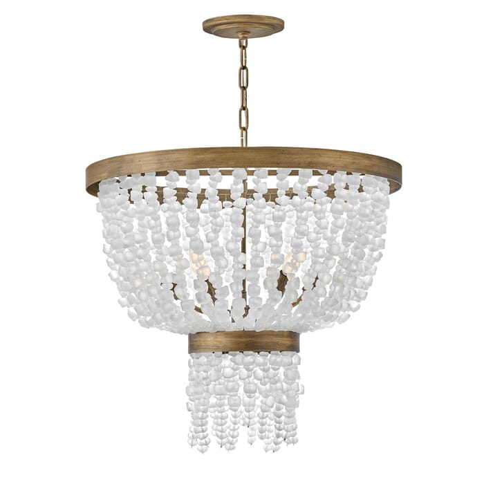 Fredrick Ramond Dune 6-Light Chandelier in Burnished Gold Fredrick Ramond Dune 6-Light Chandelier in Burnished Gold