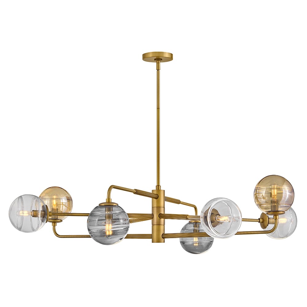 Heritage Brass LED Chandelier from the Oberon Collection