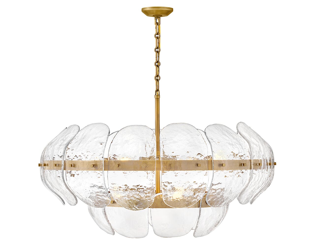 Heritage Brass LED Chandelier from the Lillia Collection