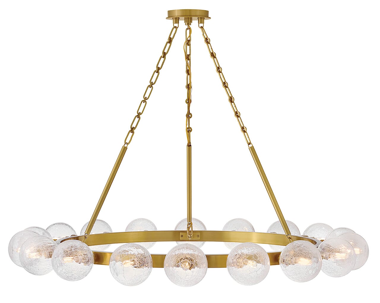 Lacquered Brass LED Chandelier from the Coco Collection