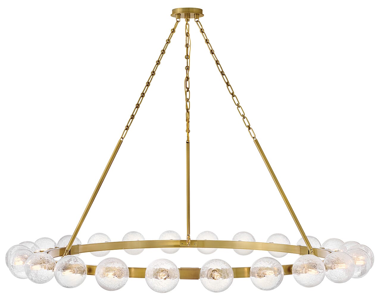 Lacquered Brass LED Chandelier from the Coco Collection