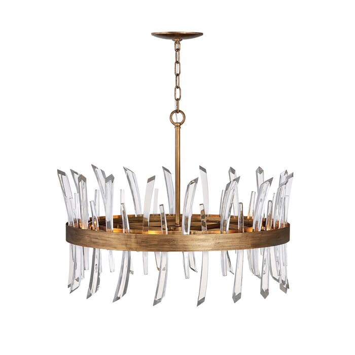 Fredrick Ramond Revel 8-Light Pendant In Burnished Gold Fredrick Ramond Revel 8-Light Pendant In Burnished Gold