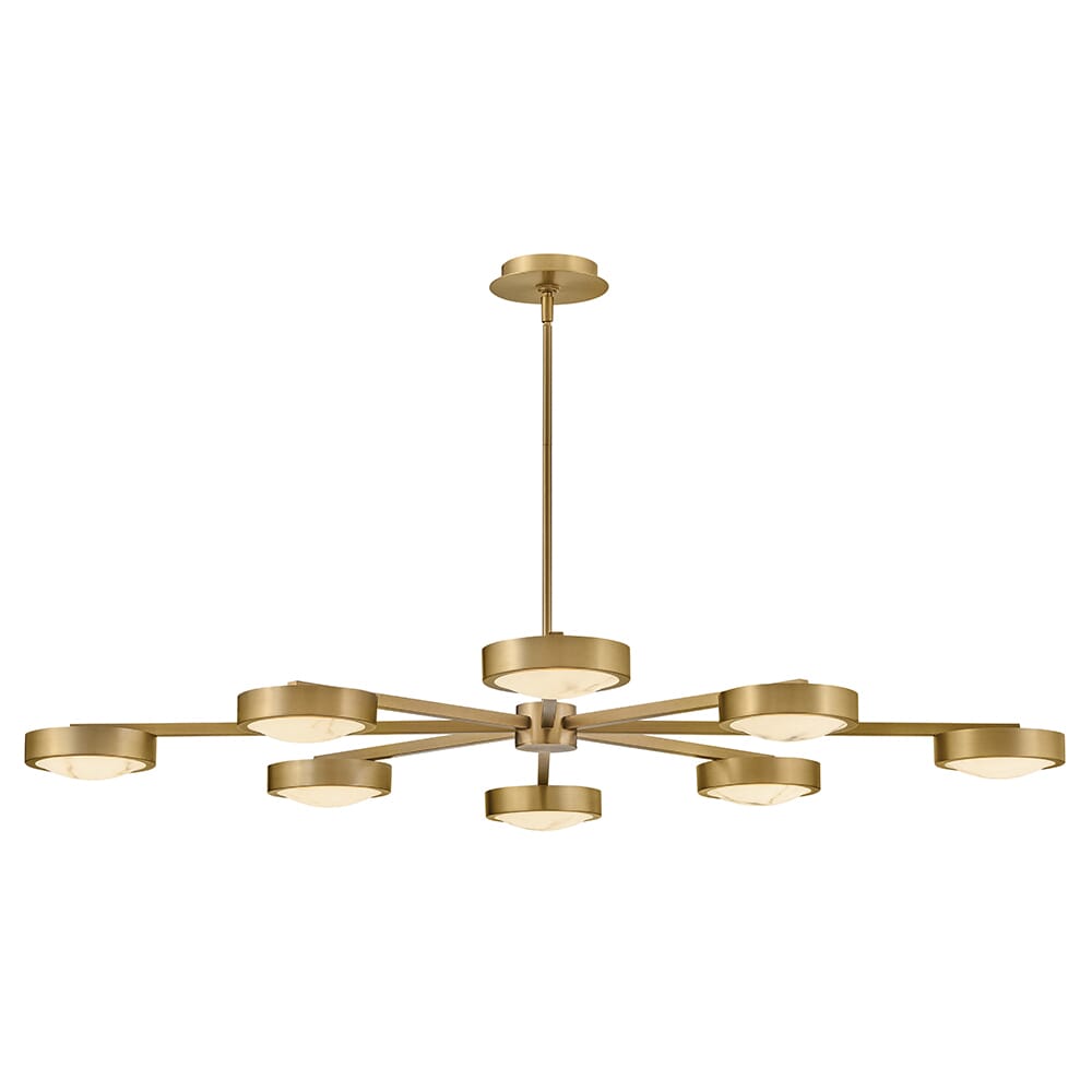 Lacquered Brass LED Semi Flush Mount from the Cava Collection