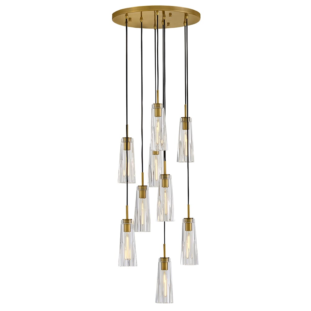 Heritage Brass LED Pendant from the Cosette Collection
