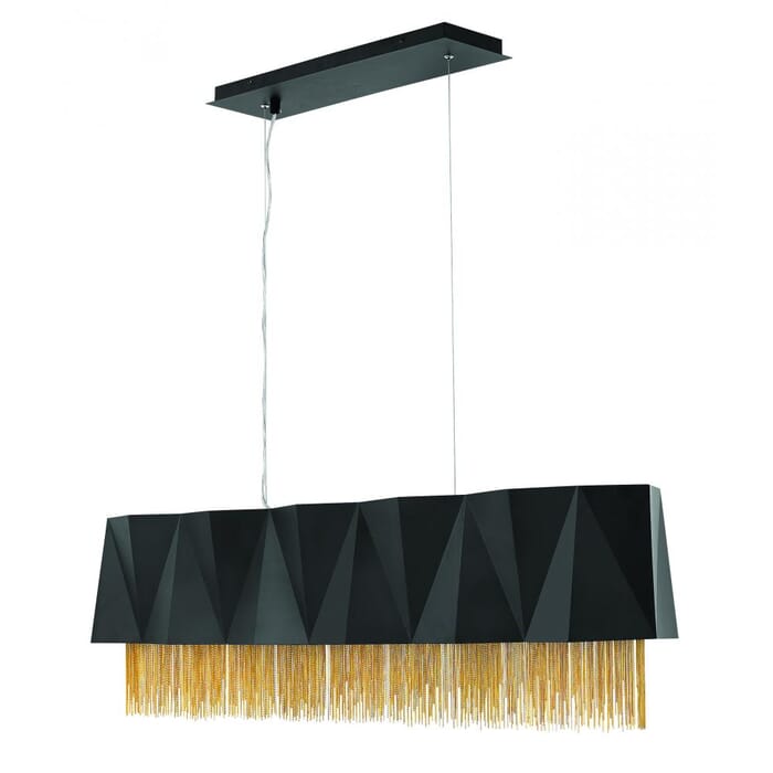 Fredrick Ramond Zuma 5-Light Chandelier in Satin Black Fredrick Ramond Zuma 5-Light Chandelier in Satin Black