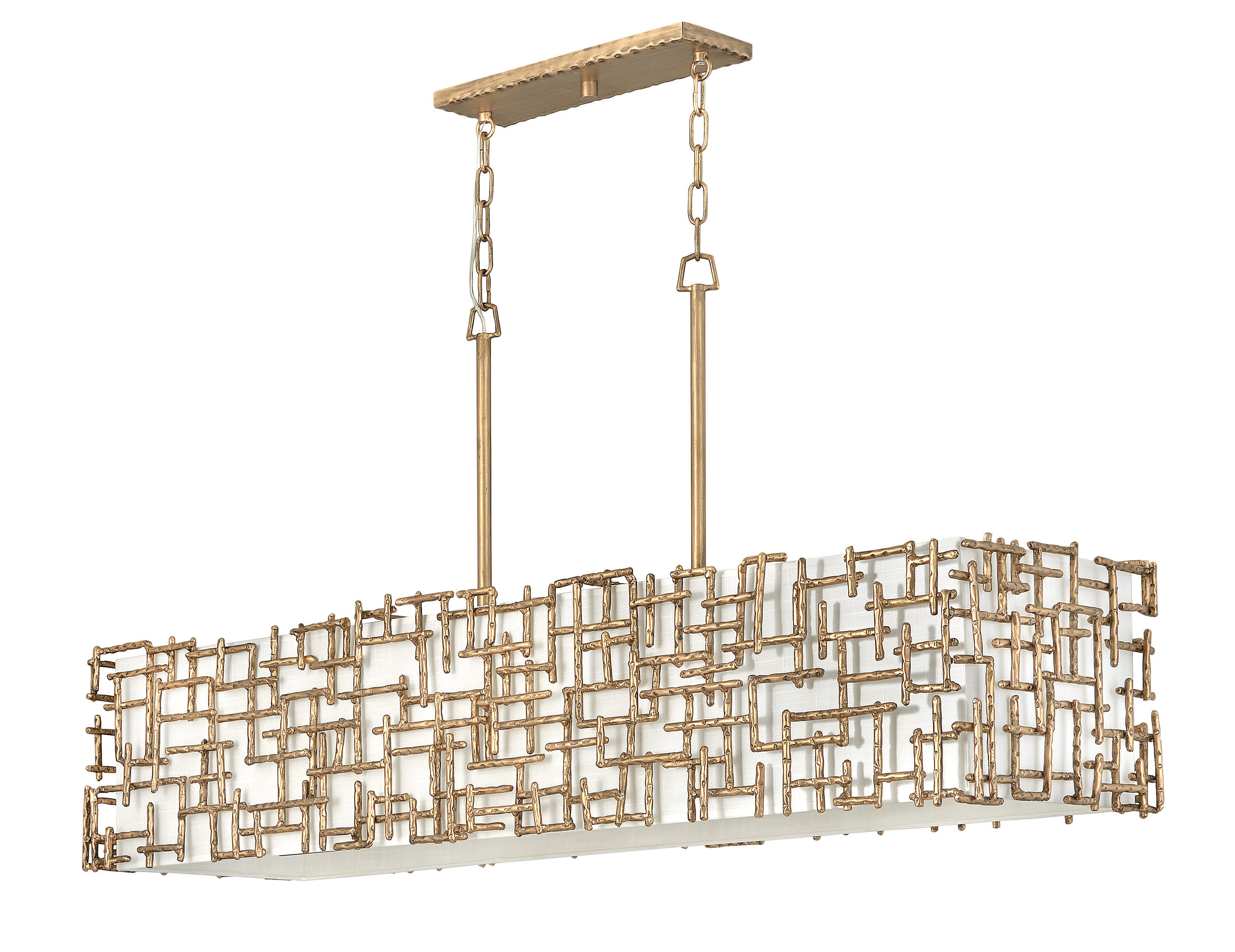 Burnished Gold LED Linear Chandelier from the Farrah Collection