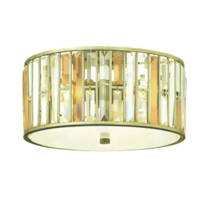 Fredrick Ramond Gemma 3-Light Ceiling Light in Silver Leaf Fredrick Ramond Gemma 3-Light Ceiling Light in Silver Leaf