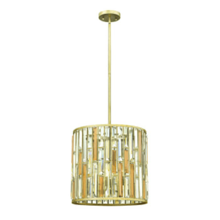 Fredrick Ramond Gemma 3-Light Foyer Light in Silver Leaf* Fredrick Ramond Gemma 3-Light Foyer Light in Silver Leaf*